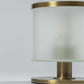 G.Luce Lucciola 7" Small Light Bronzed Brass Finish Table Lamp With Satin Pirex Glass Diffuser