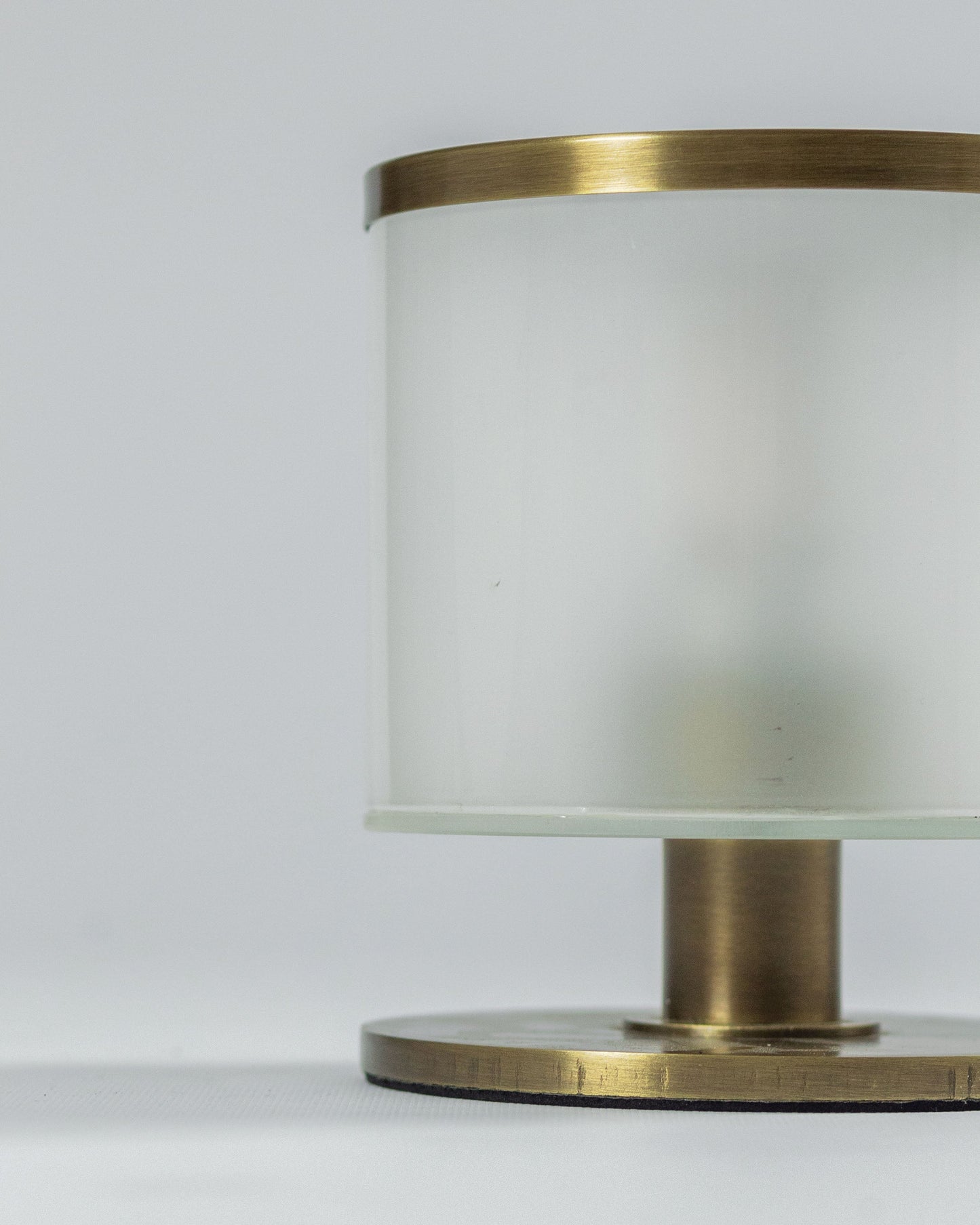 G.Luce Lucciola 7" Small Light Bronzed Brass Finish Table Lamp With Satin Pirex Glass Diffuser