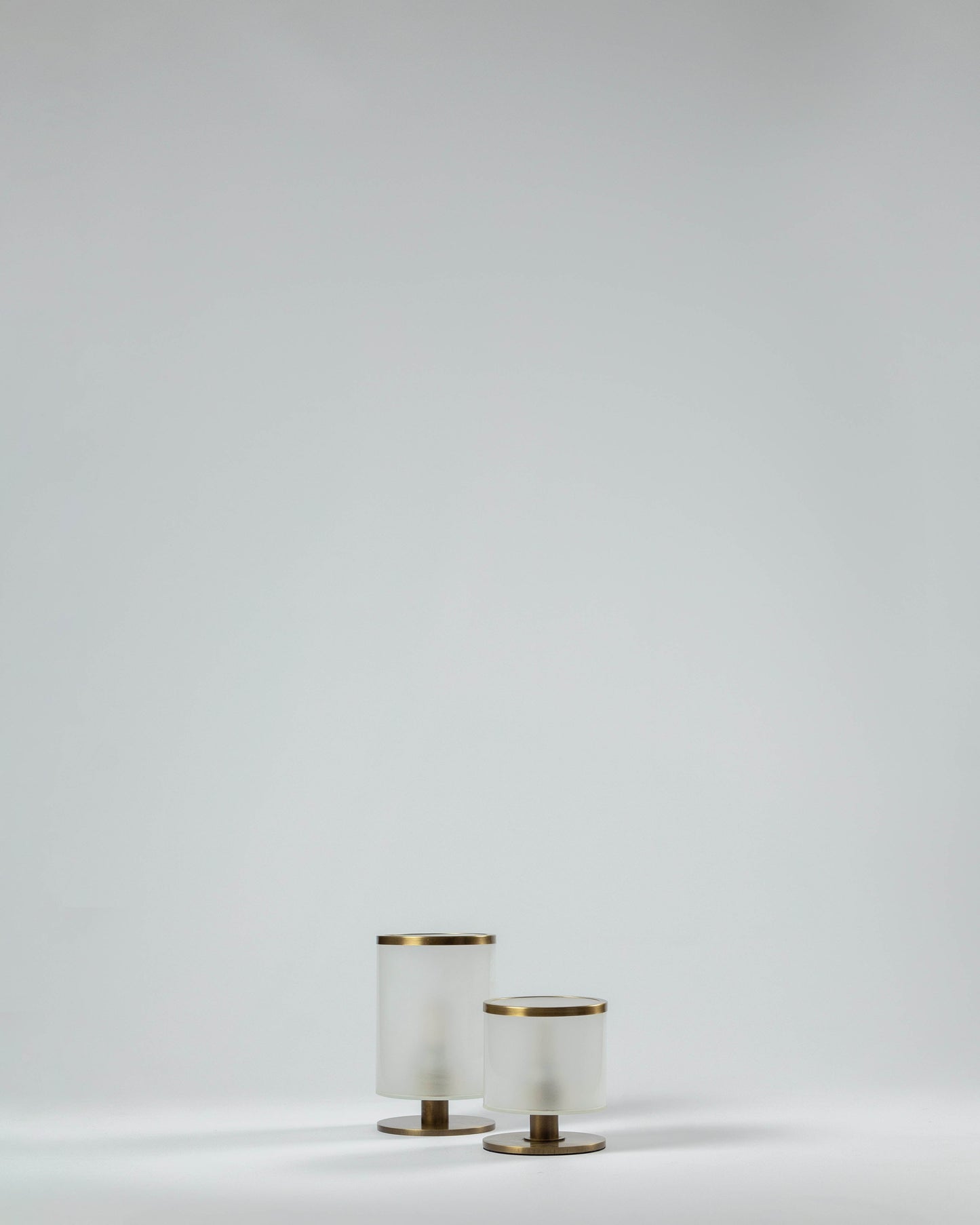 G.Luce Lucciola 7" Small Light Bronzed Brass Finish Table Lamp With Satin Pirex Glass Diffuser