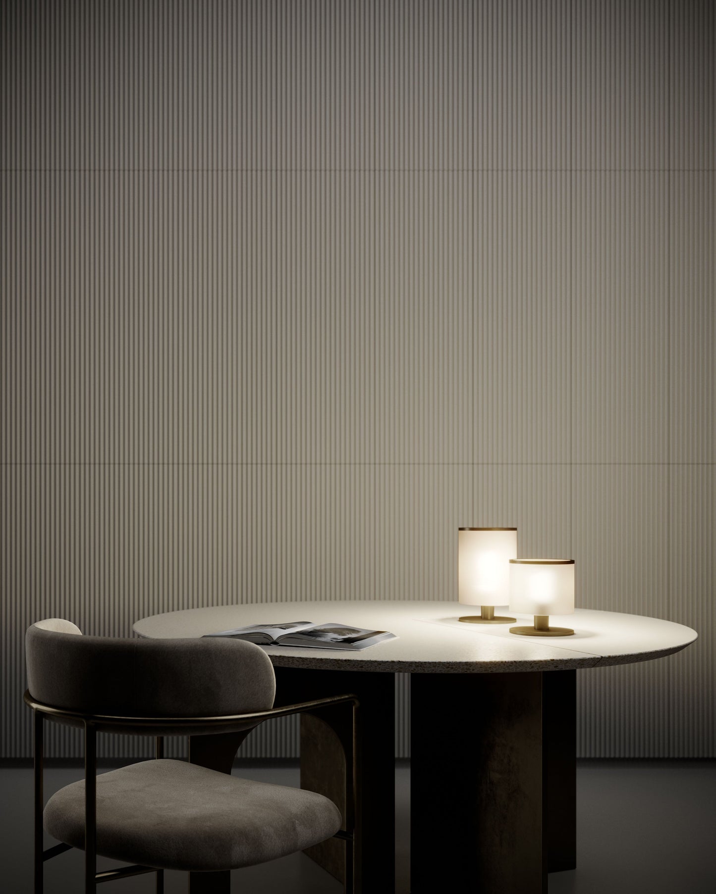 G.Luce Lucciola 7" Small Light Bronzed Brass Finish Table Lamp With Satin Pirex Glass Diffuser