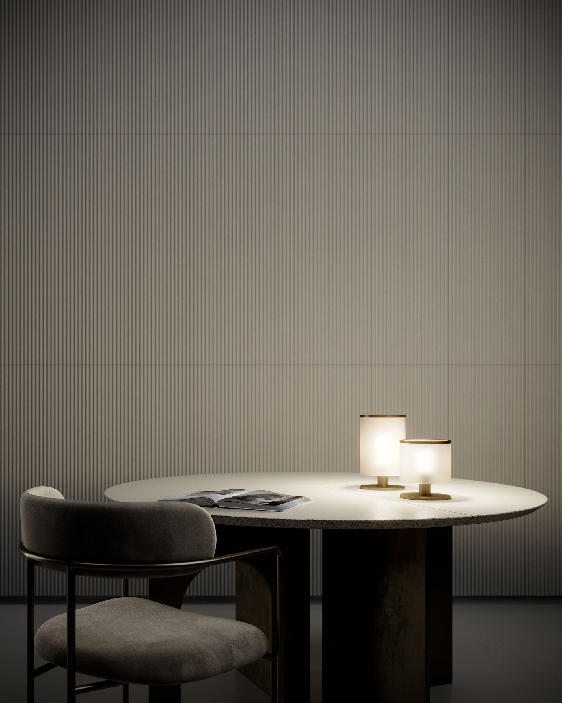 G.Luce Lucciola 7" Small Light Bronzed Brass Finish Table Lamp With Satin Pirex Glass Diffuser