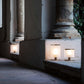 G.Luce Lucciola 7" Small Light Bronzed Brass Finish Table Lamp With Satin Pirex Glass Diffuser