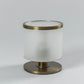 G.Luce Lucciola 7" Small Light Bronzed Brass Finish Table Lamp With Satin Pirex Glass Diffuser