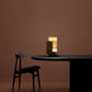 G.Luce Naica Satin Gold Finish Table Lamp With Tiger Onyx Diffuser