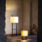 G.Luce Tour 26" Natural Brushed Oak Table Lamp With Percalline Shade