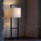 G.Luce Tour 69" Natural Brushed Oak Floor Lamp With Percalline Shade