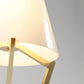 G.Luce Zena 16" Light Satin Gold Table Lamp With Opal Glass Shade
