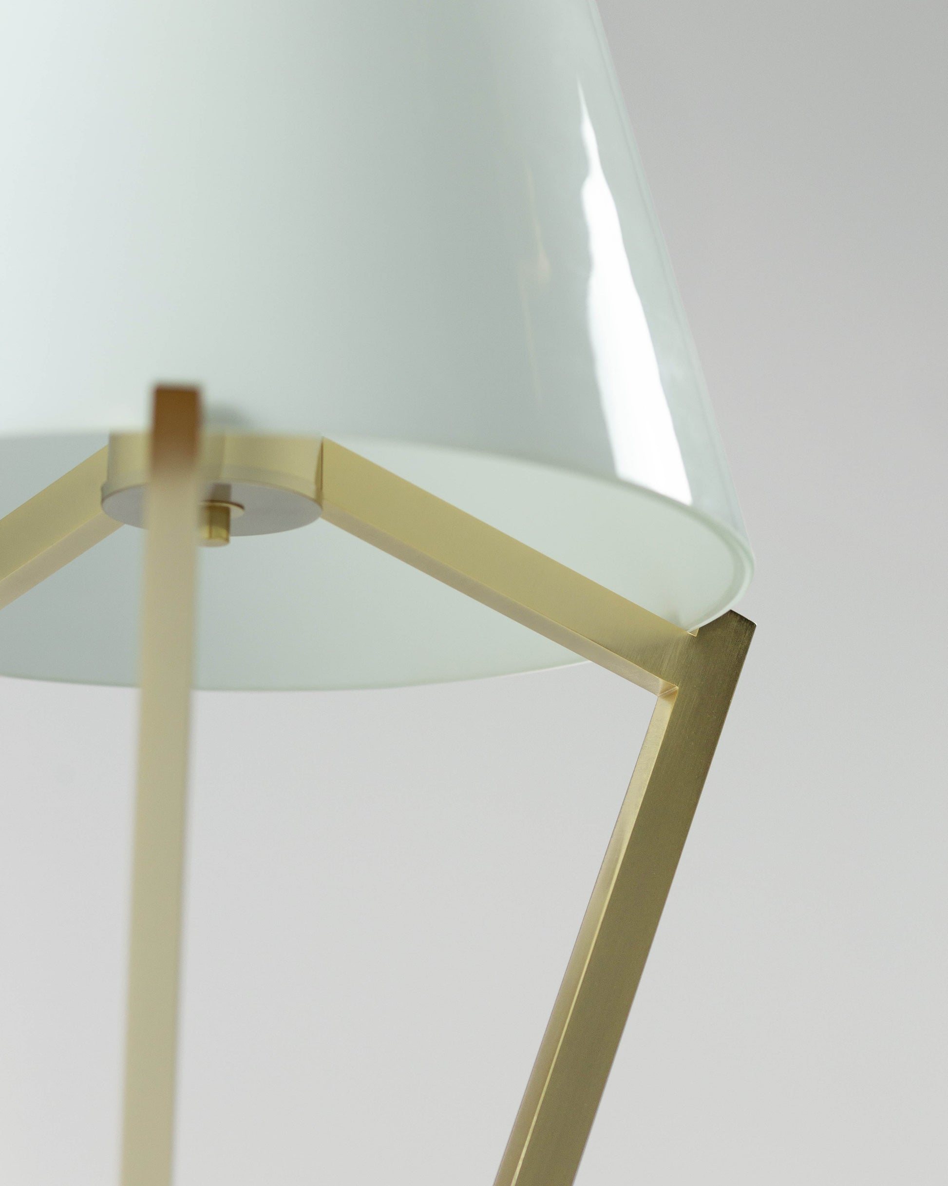 G.Luce Zena 23" Light Satin Gold Table Lamp With Opal Glass Shade