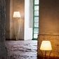 G.Luce Zena 23" Light Satin Gold Table Lamp With Opal Glass Shade