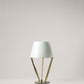 G.Luce Zena 23" Light Satin Gold Table Lamp With Opal Glass Shade