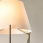 G.Luce Zena 65" Light Satin Gold Floor Lamp With Opal Glass Shade