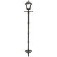 Gama Sonic Baytown II Black Solar Lamp Post With EZ-Anchor Base - Single Lamp