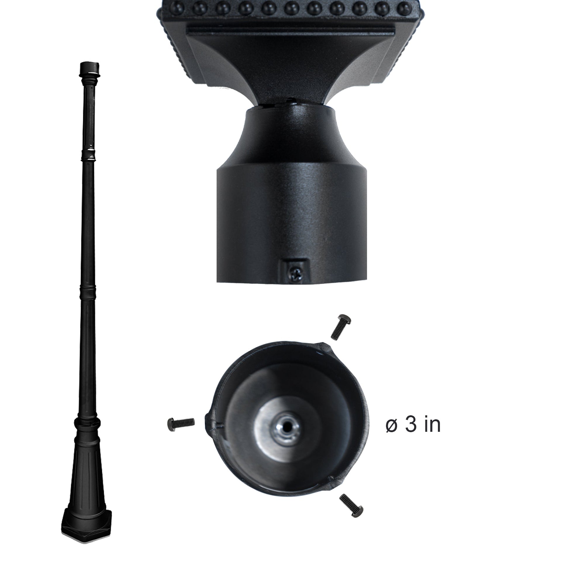 Gama Sonic Pagoda Bulb Solar Lamp Post - Single Lamp