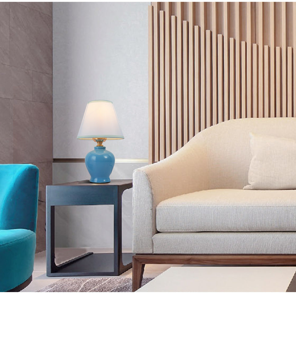 Highlight USA Modern Mini 1-Light Blue Table Lamp