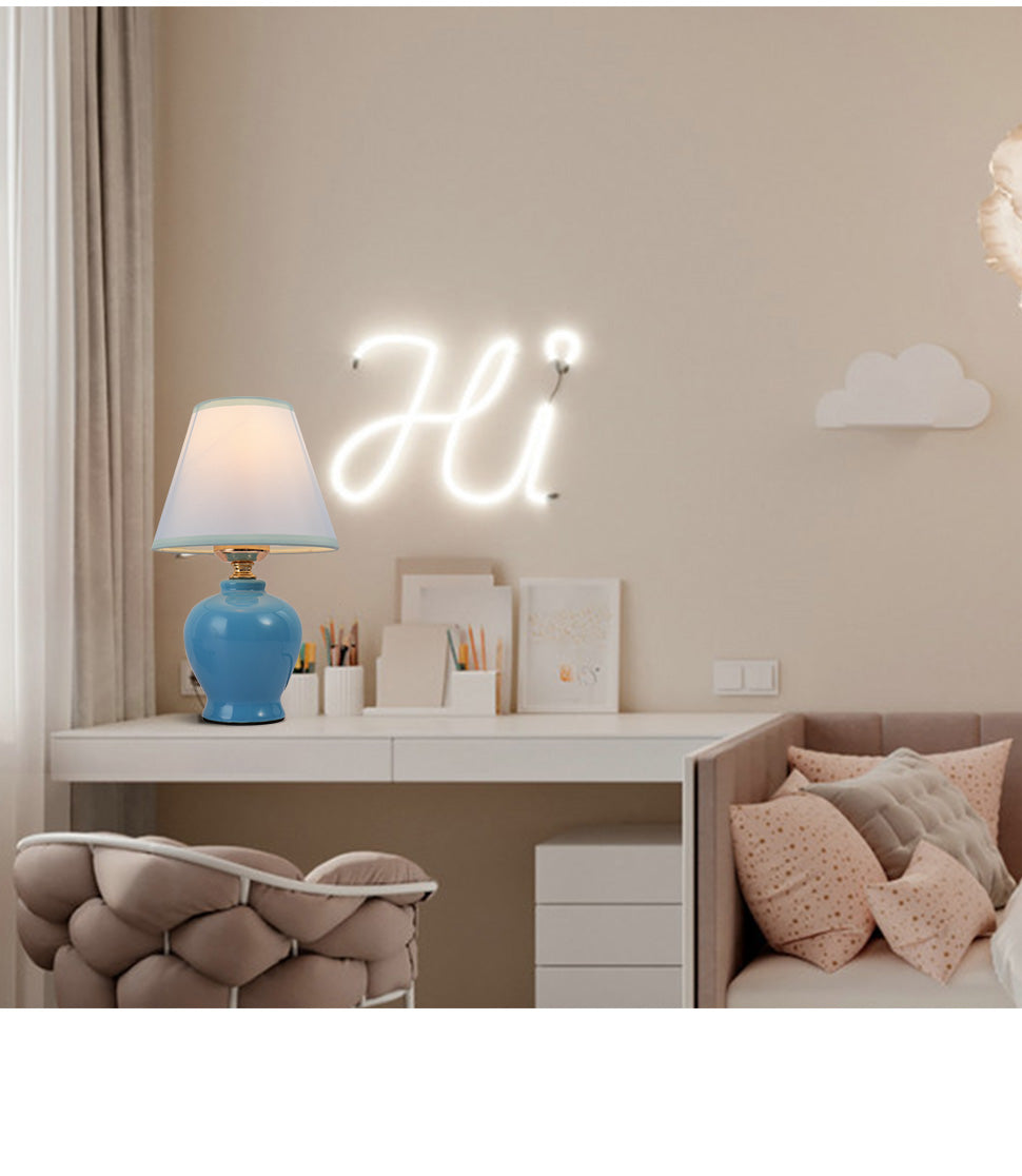 Highlight USA Modern Mini 1-Light Blue Table Lamp