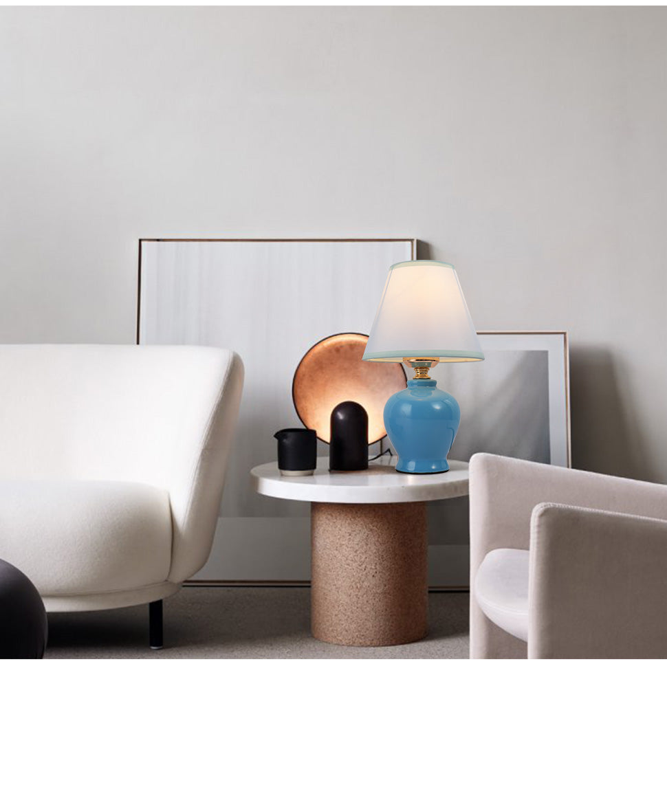 Highlight USA Modern Mini 1-Light Blue Table Lamp