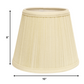HomeRoots 10" Empire Hardback Slanted Broadcloth Lampshade in Ivory Finish