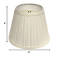 HomeRoots 10" Empire Hardback Slanted Broadcloth Lampshade in White Finish