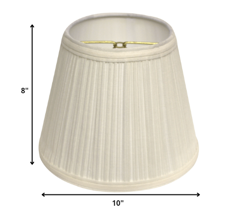 HomeRoots 10" Empire Hardback Slanted Broadcloth Lampshade in White Finish