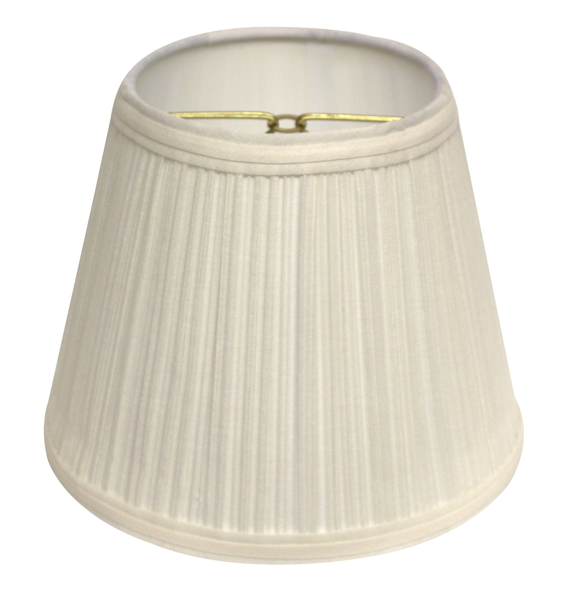 HomeRoots 10" Empire Hardback Slanted Broadcloth Lampshade in White Finish