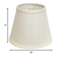 HomeRoots 10" Empire Hardback Slanted Linen Lampshade in White Finish