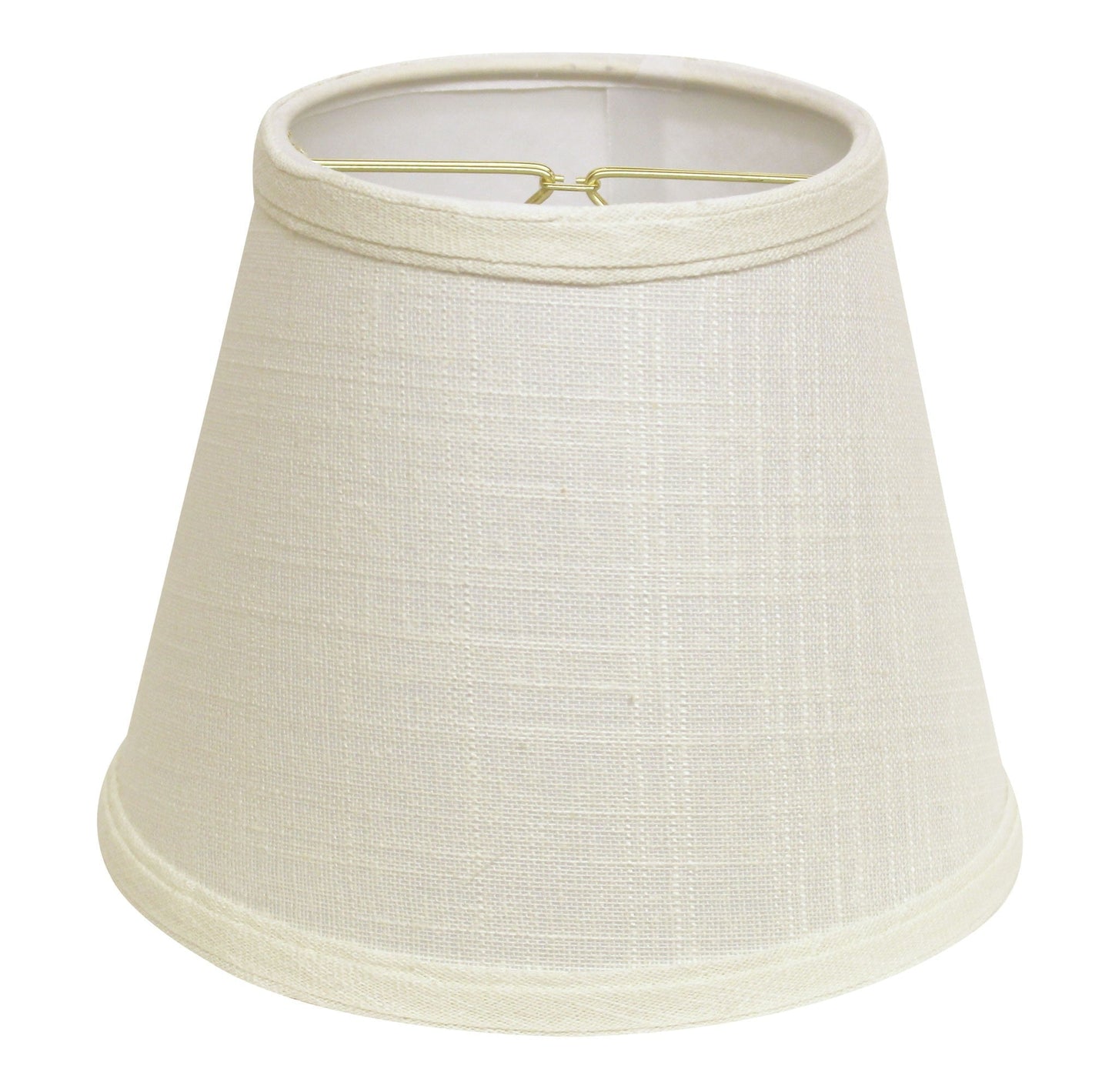 HomeRoots 10" Empire Hardback Slanted Linen Lampshade in White Finish