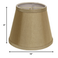 HomeRoots 10" Empire Hardback Slanted No Slub Lampshade in Pale Brown Finish