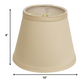 HomeRoots 10" Empire Hardback Slanted No Slub Lampshade in Slate Grey Finish