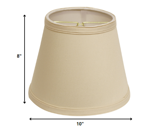 HomeRoots 10" Empire Hardback Slanted No Slub Lampshade in Slate Grey Finish