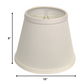 HomeRoots 10" Empire Hardback Slanted No Slub Lampshade in White Finish