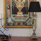 HomeRoots 10" Empire Hardback Slanted Shantung Lampshade in Black Finish With White Lining