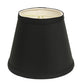 HomeRoots 10" Empire Hardback Slanted Shantung Lampshade in Black Finish With White Lining