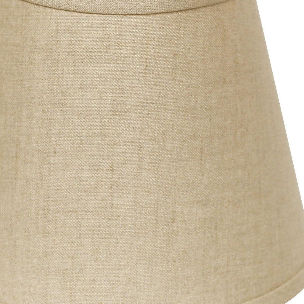 HomeRoots 10" Hardback Empire Linen Lampshade in Dark Wheat Finish