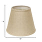 HomeRoots 10" Hardback Empire Linen Lampshade in Dark Wheat Finish