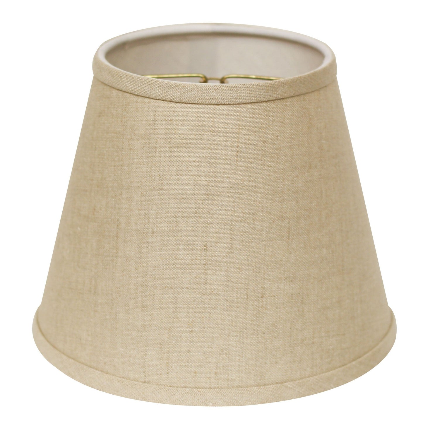 HomeRoots 10" Hardback Empire Linen Lampshade in Dark Wheat Finish
