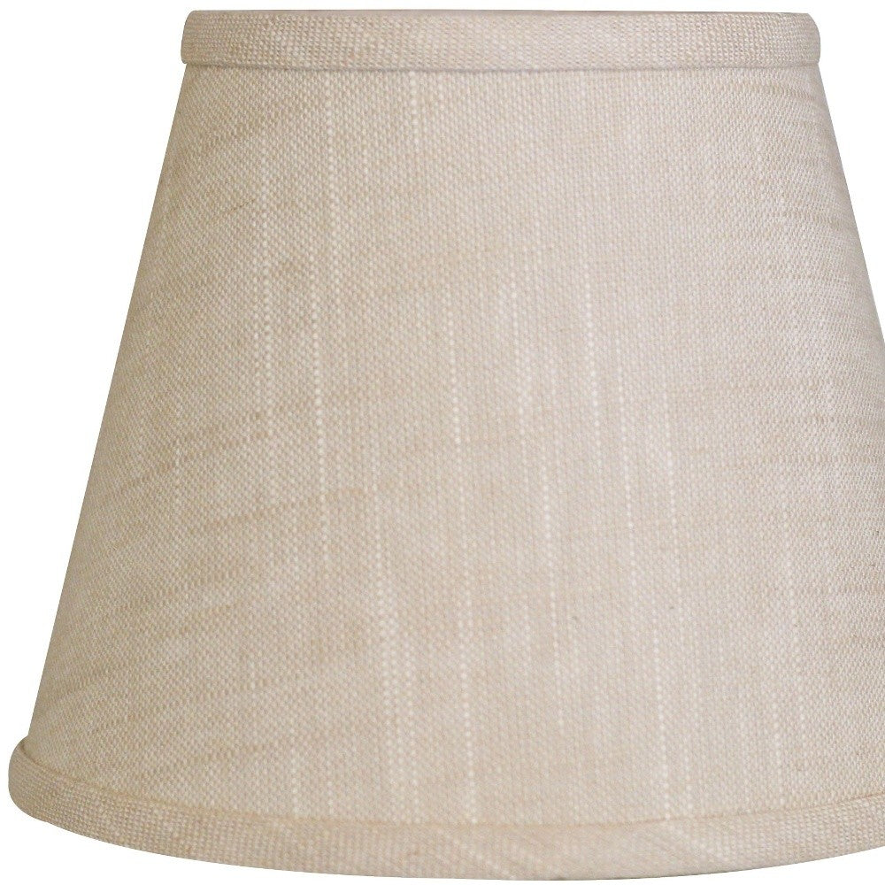 HomeRoots 10" Hardback Empire Linen Lampshade in Light Wheat Finish