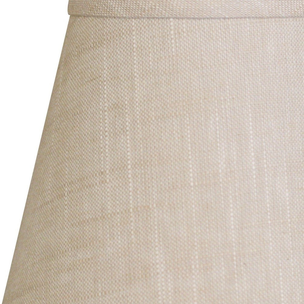 HomeRoots 10" Hardback Empire Linen Lampshade in Light Wheat Finish