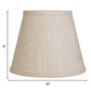 HomeRoots 10" Hardback Empire Linen Lampshade in Light Wheat Finish