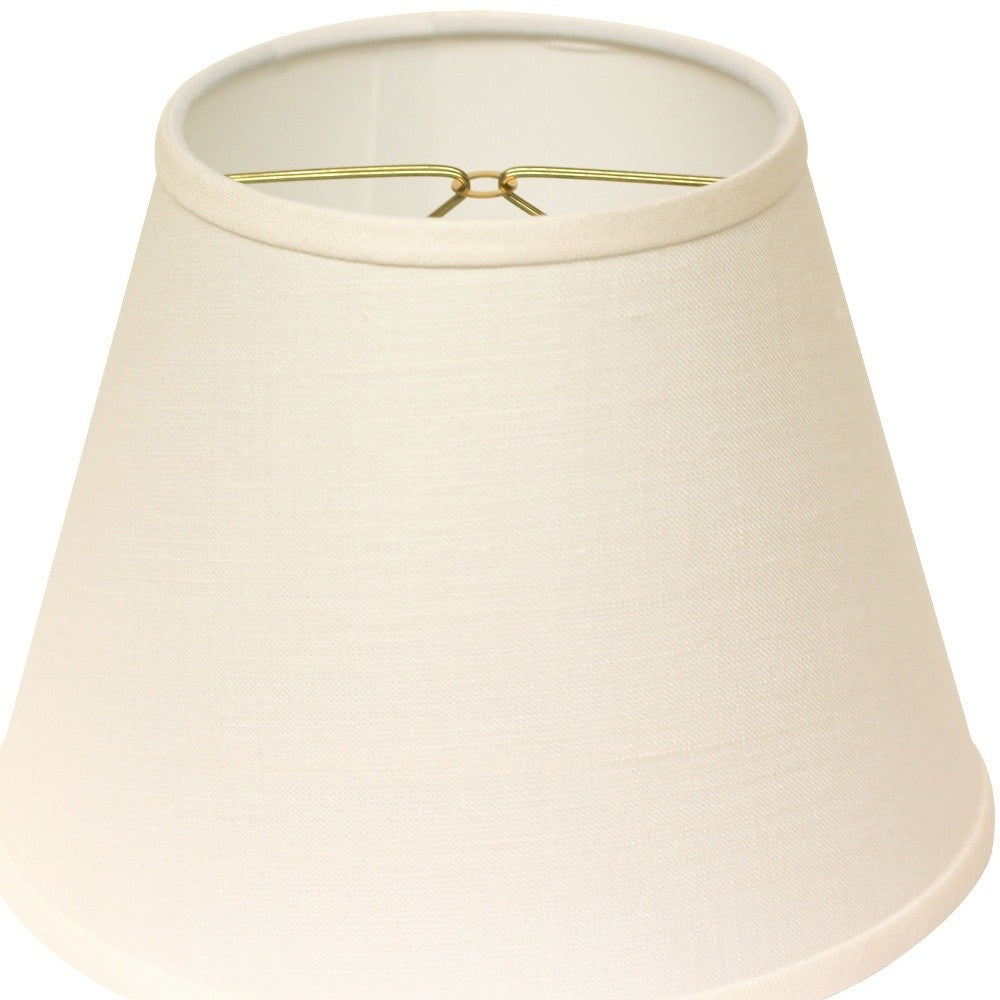 HomeRoots 10" Hardback Empire Linen Lampshade in White Finish