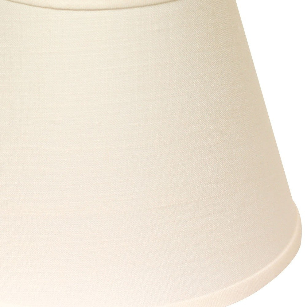 HomeRoots 10" Hardback Empire Linen Lampshade in White Finish