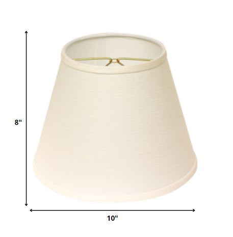 HomeRoots 10" Hardback Empire Linen Lampshade in White Finish