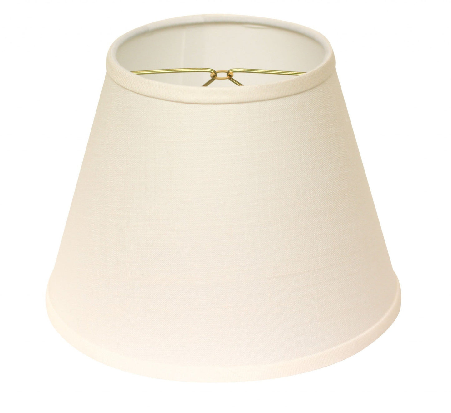HomeRoots 10" Hardback Empire Linen Lampshade in White Finish