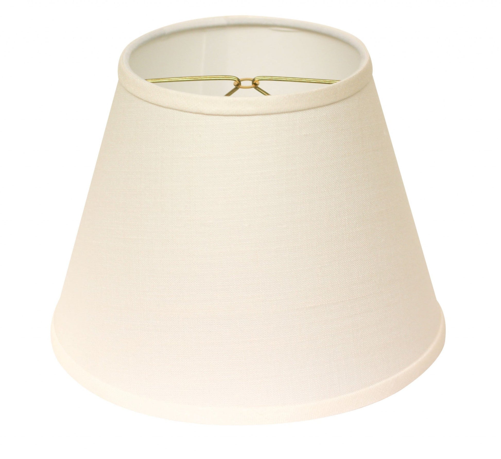 HomeRoots 10" Hardback Empire Linen Lampshade in White Finish