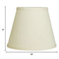 HomeRoots 10" Hardback Empire No Slub Lampshade in Ivory Finish