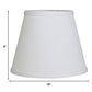 HomeRoots 10" Hardback Empire No Slub Lampshade in White Finish