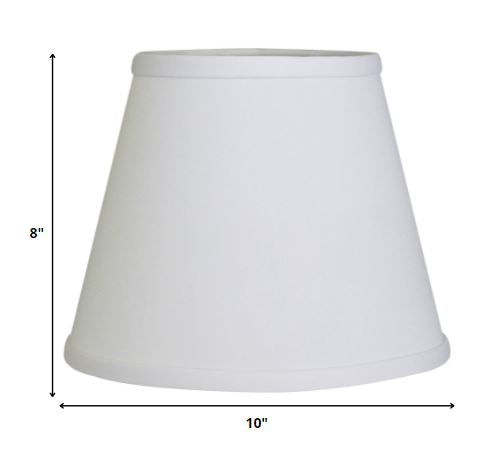 HomeRoots 10" Hardback Empire No Slub Lampshade in White Finish