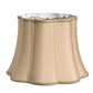 HomeRoots 10" Melon Scallop Paperback Shantung Lampshade in Vintage Gold Finish