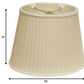 HomeRoots 10" Oval Side Pleat Paperback Shantung Lampshade in Ivory Finish