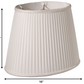 HomeRoots 10" Oval Side Pleat Paperback Shantung Lampshade in White Finish