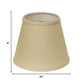 HomeRoots 10" Parchment Hardback Empire Linen Lampshade in Beige Finish